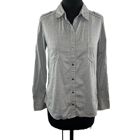 PJK Patterson J. Kincaid Blue Label Denim Fitted Button Down Shirt XS $98 - Picture 1 of 7